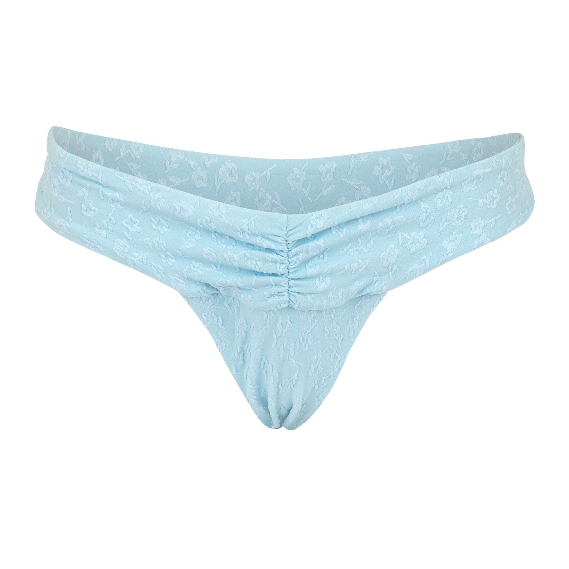 Torrey Bottom - Textured Floral / Sky Blue