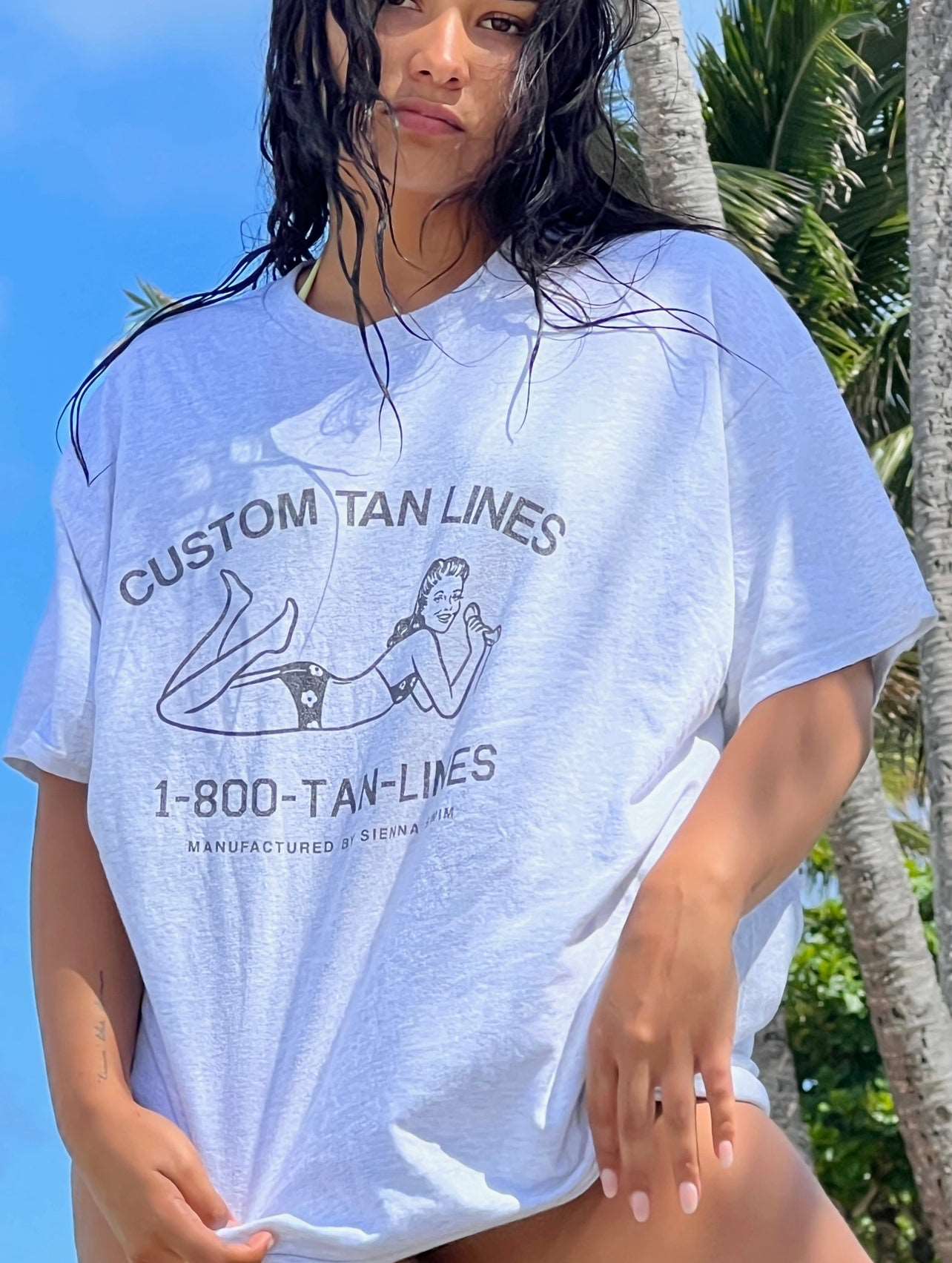 Outerwear: "Custom Tan Lines" oversized t-shirt