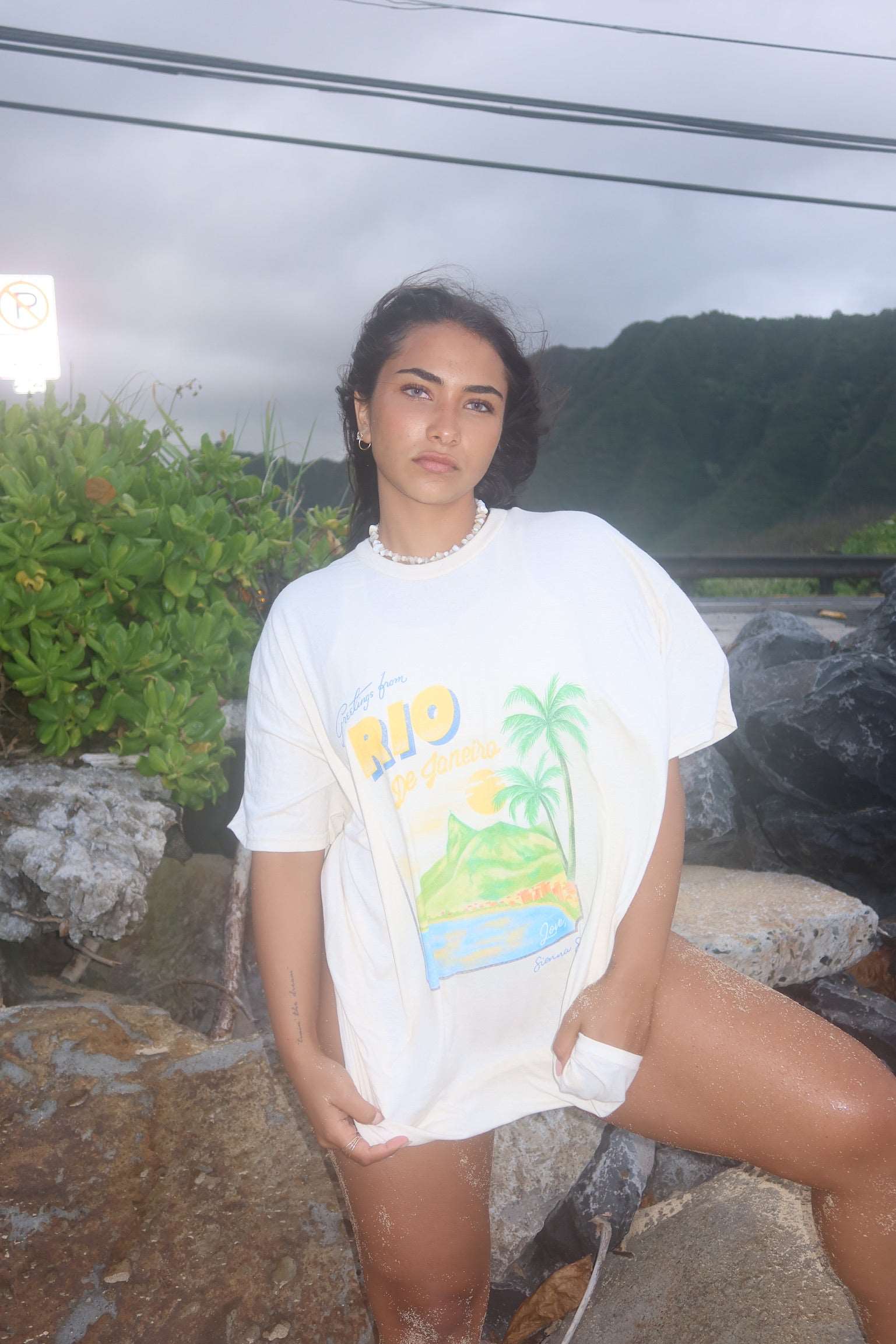 Outerwear: "Postcards from Rio" oversized t-shirt