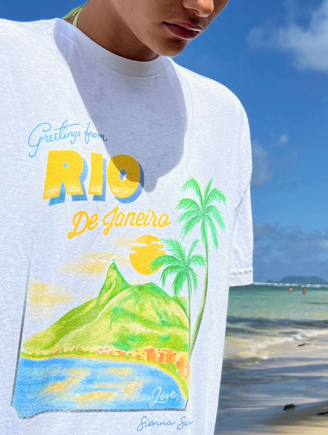 Outerwear: "Postcards from Rio" oversized t-shirt