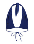 Summerland halter bikini top in Sapphire blue