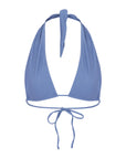 Summerland halter bikini top in Steel blue