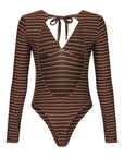 Malibu Surf Suit - Espresso Stripes