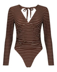 Malibu Surf Suit - Espresso Stripes