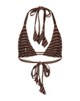 Marbella Tie Top - Espresso Stripes