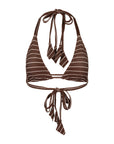 Marbella Tie Top - Espresso Stripes