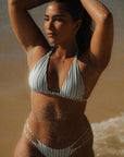 Marbella Tie Top - Seaglass Stripes