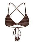 Palma Cross Top - Espresso Stripes