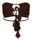 Paloma Beaded Bandeau Top - Espresso