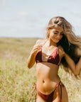 Tulum Tie Bottom - Cherry Wine