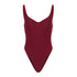 Avila red underwire one-piece swimsuit in Cherry Wine