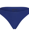Sienna Swim Swami’s high-rise bikini bottom in Sapphire blue made from premium Italian Vita fabric.