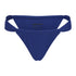 Sienna Swim Cabo high-leg bikini bottom in Sapphire blue featuring double side straps and comfortable coverage in premium Italian Vita fabric.
