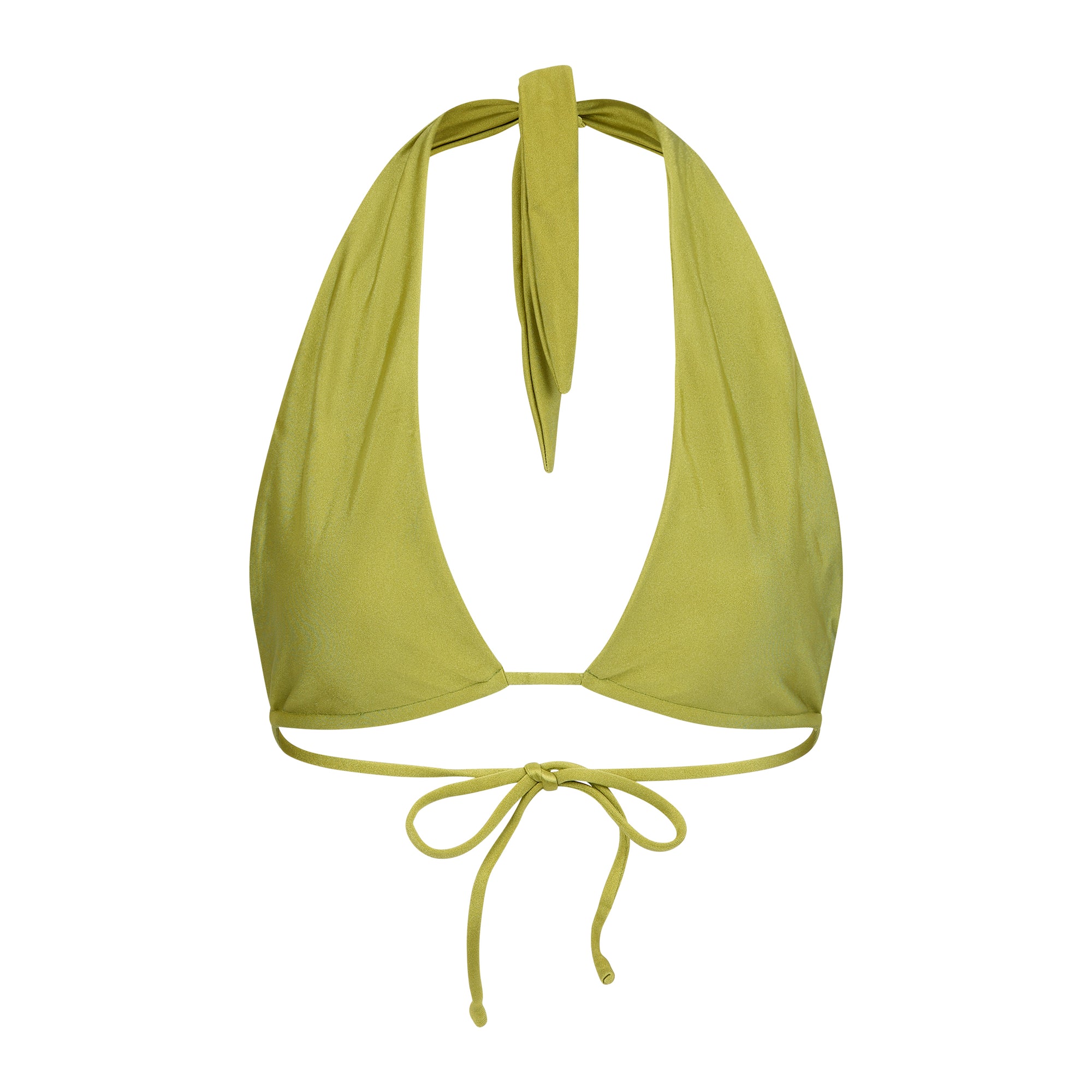Summerland halter bikini top in Palm green