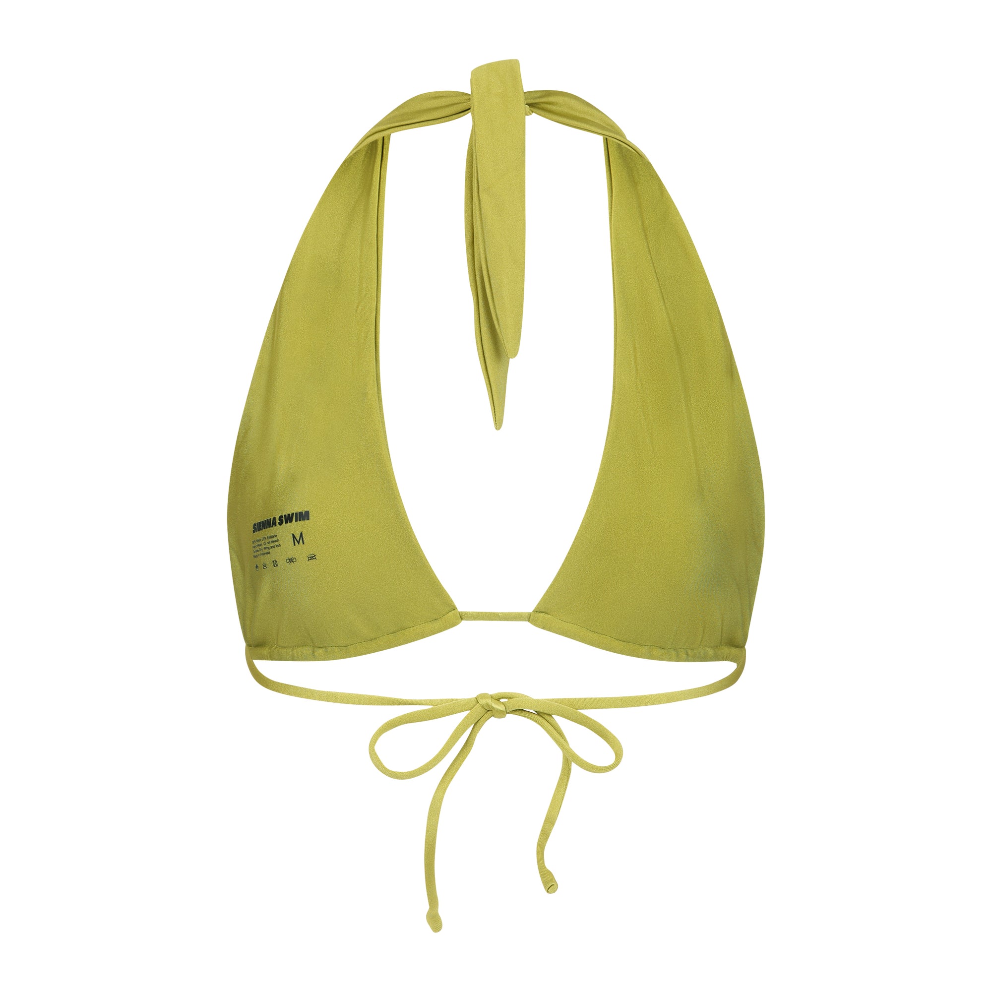 Summerland halter bikini top in Palm green