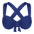 Sienna Swim Cabo underwire bikini top in Sapphire blue featuring ruched cups and premium Italian Vita fabric.