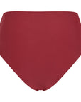 Montecito high waist bikini bottom in Cherry Wine back view