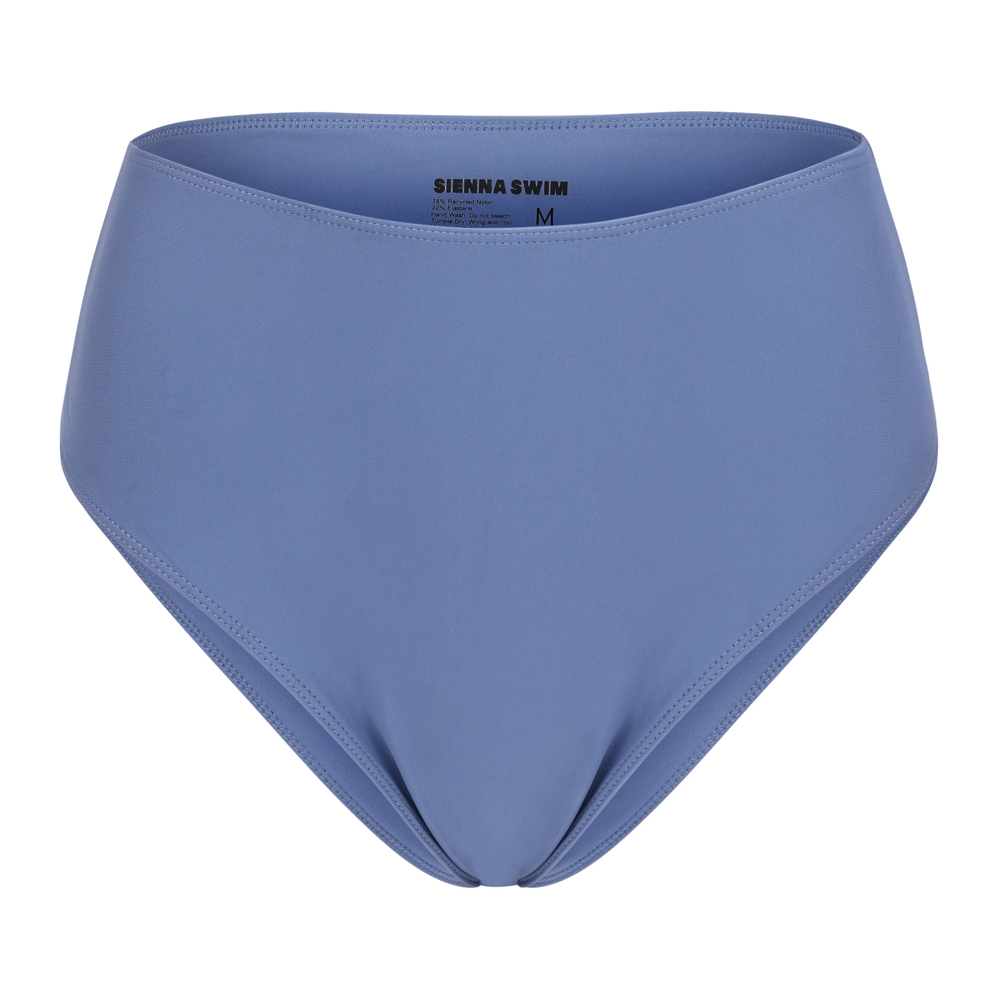 Montecito high waist bikini bottom in Steel blue