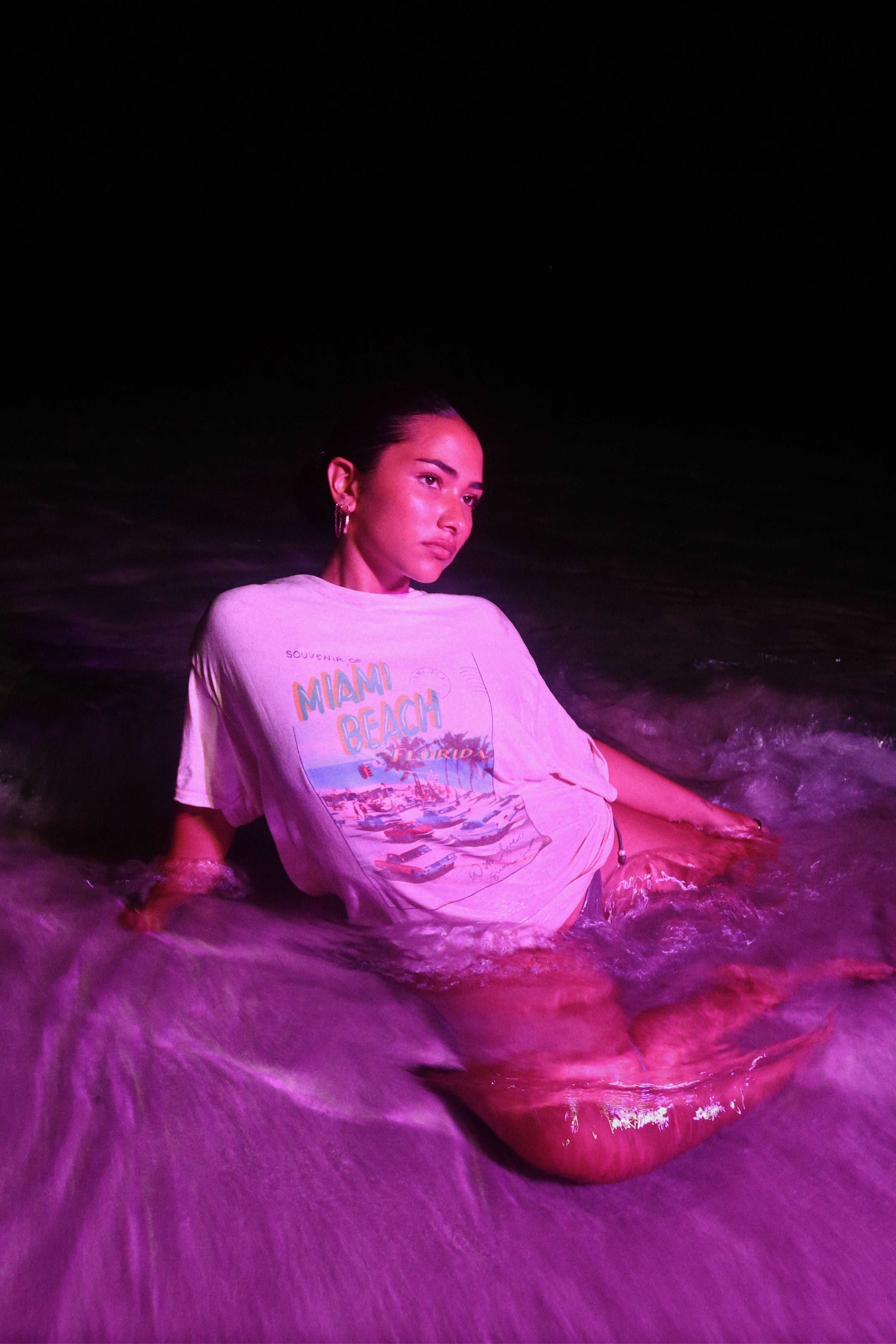 Outerwear: "Postcards from Miami" oversized t-shirt