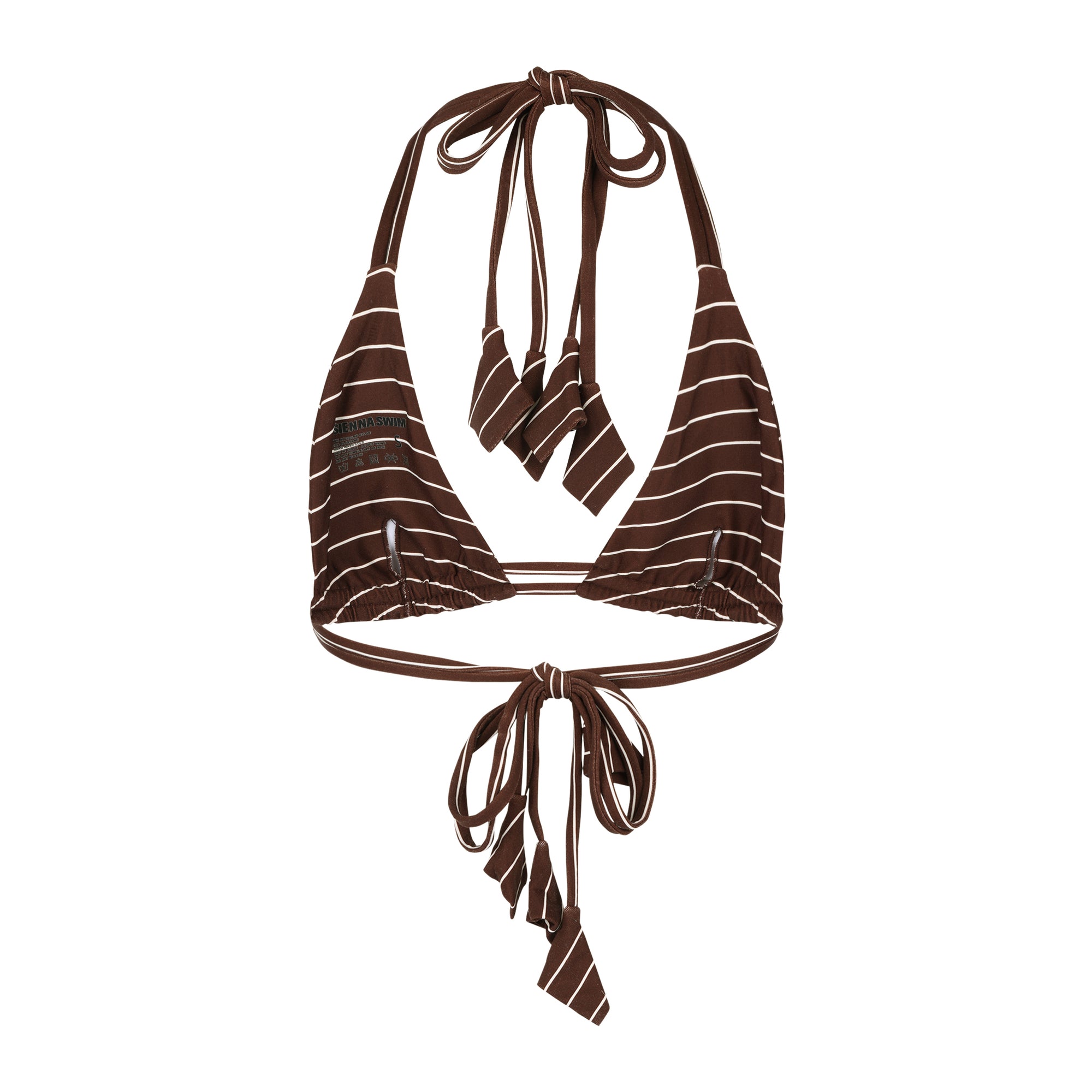 Marbella Tie Top - Espresso Stripes