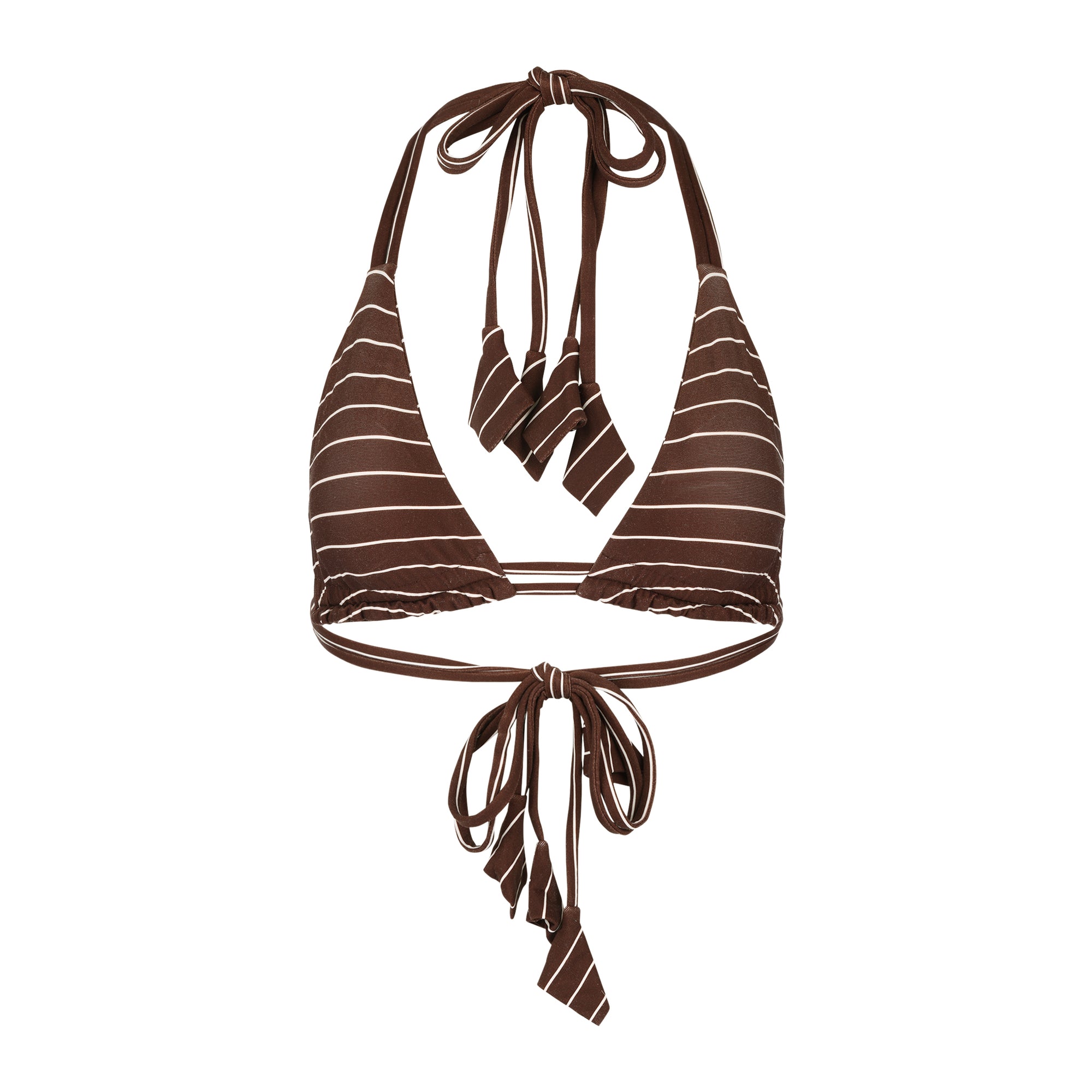 Marbella Tie Top - Espresso Stripes