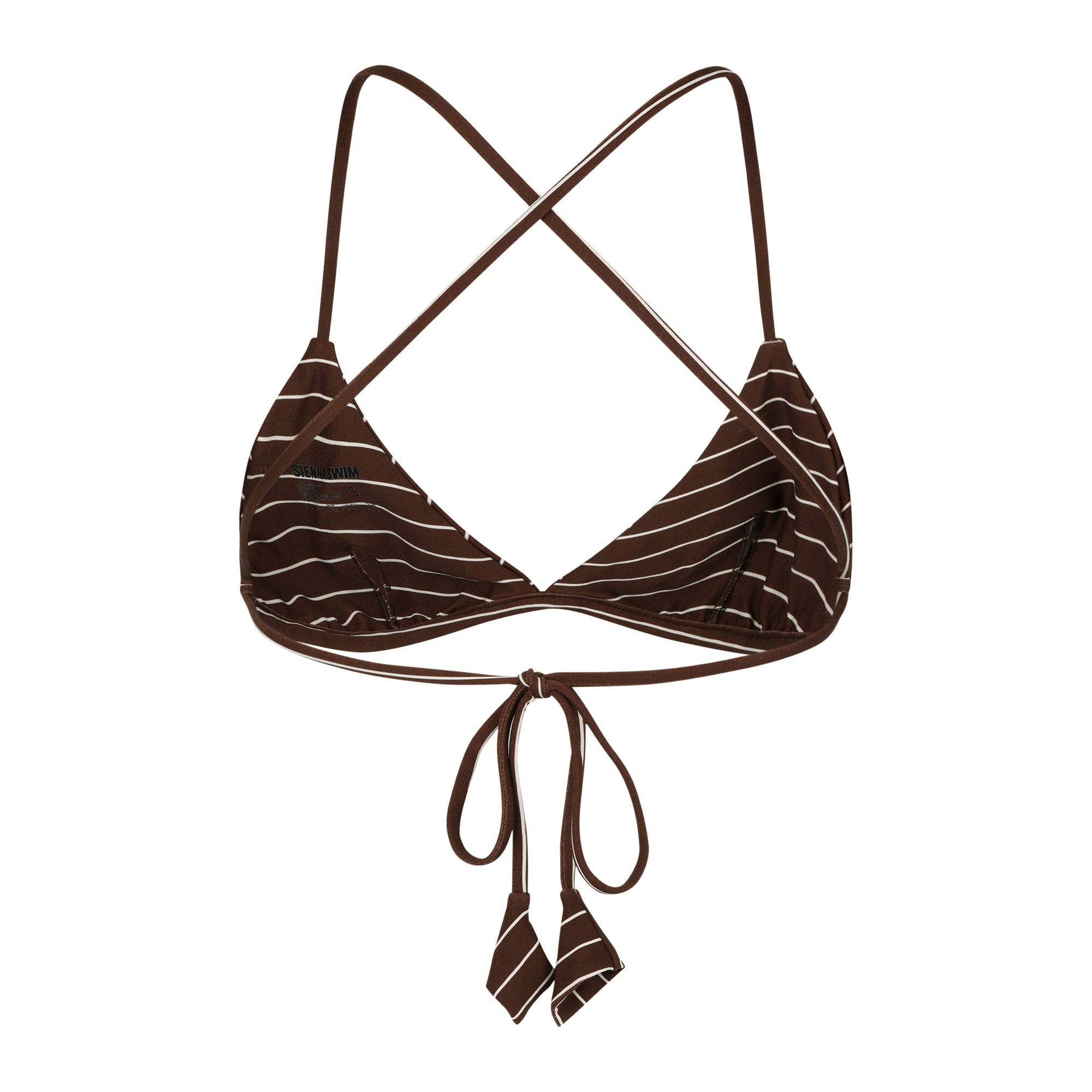Palma Cross Top - Espresso Stripes