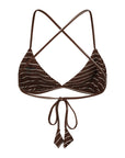 Palma Cross Top - Espresso Stripes