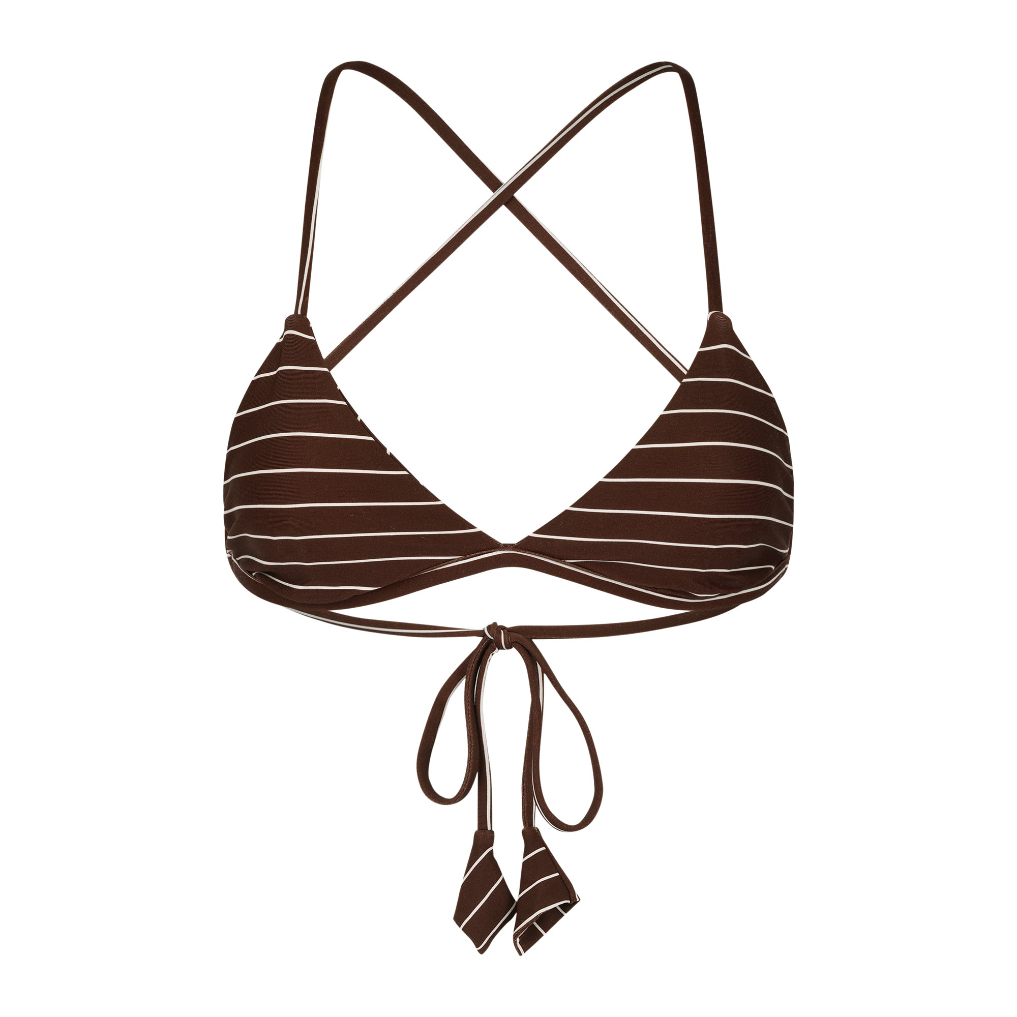 Palma Cross Top - Espresso Stripes