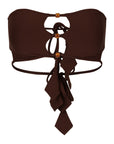 Paloma Beaded Bandeau Top - Espresso