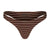 Brown and white bikini bottom on a white background
