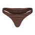 Brown and white bikini bottom on a white background